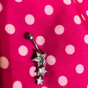 Crystal Star bellie button ring